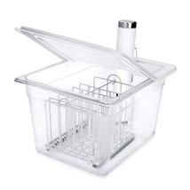 Sous Vide Container 12 Quart With Hinge Lid And Sous Vide Rack Compatible With B - £72.46 GBP