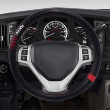 BRAND NEW AUDI 15&#39; Diameter Car Steering Wheel Cover Carbon Fiber Style Look - £19.75 GBP