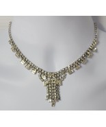 *B) Vintage Kramer of New York Rhinestone Choker Necklace Wedding - £47.09 GBP