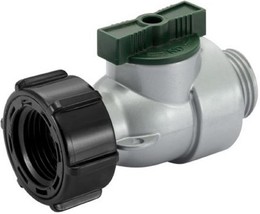 GroundWork GC-632 Metal Hose Connector with Shutoff  3/4 Inch Aluminum - $25.81 CAD