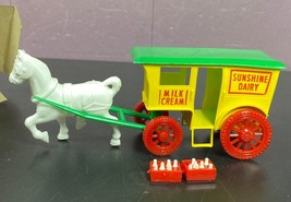 Vintage Wyandotte No. 4002 Early Bird Milk Wagon &amp; Horse Toy with box NEW - $49.49
