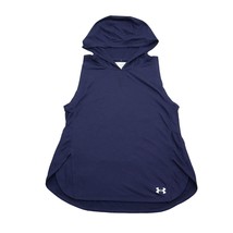 Under Armour Shirt Womens SM Blue Plain Breathe Sleeveless Hooded Casual Outwear - £22.59 GBP