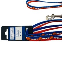 Casual Canine Dog Leash All Star Basketball 4&#39; x 5/8&quot; - £10.31 GBP