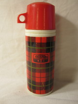 vintage 1970&#39;s Avon Cologne / Perfume Bottle: Plaid Thermos red/black - £6.27 GBP