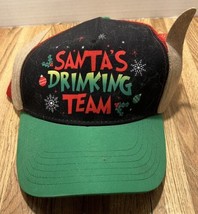 Merry Christmas Novelty Snapback Baseball Cap Hat Santa’s Drinking Team  NWT - £14.38 GBP