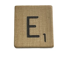 Scrabble Game Piece Letter E Replacement Wood Tile Genuine Standard Edit... - $3.99