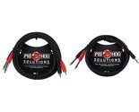 Pig Hog PD-R1403 Dual RCA (Male) to Dual 1/4&quot; Mono (Male) Cable, 3 Feet - $13.60+
