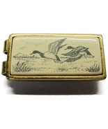 Anson Duck Geese Money Clip Gold Tone  Porcelain Wallet Credit Card Cash... - £32.49 GBP