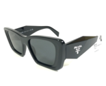 PRADA Sunglasses SPR 08Y 1AB-5S0 Polished Black Cat Eye Frames with Gray... - $130.68