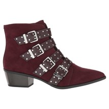 Circus By Sam Edelman Women Ankle Booties Hutton Size US 5 Burgundy Faux Suede - £31.31 GBP