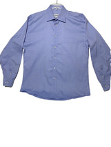 Joseph &amp; Feiss Mens Large Blue Non Iron Long Sleeve 100% Cotton Shirt - £15.86 GBP