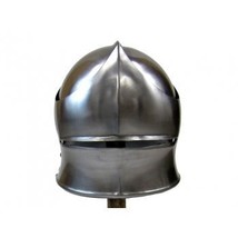 Vintage Nautical Collectible Armor German Sallet Steel Helmet With Visor - £77.43 GBP