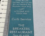 Matchbook Cover  The Breakers Restaurant W. Panama City Bch., FL   gmg  ... - $24.75