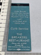Matchbook Cover  The Breakers Restaurant W. Panama City Bch., FL   gmg  Unstruck - £19.33 GBP