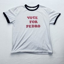 Vote For Pedro Napoleon Dynamite Shirt Size XL White Ringer T Shirt Spir... - £11.18 GBP