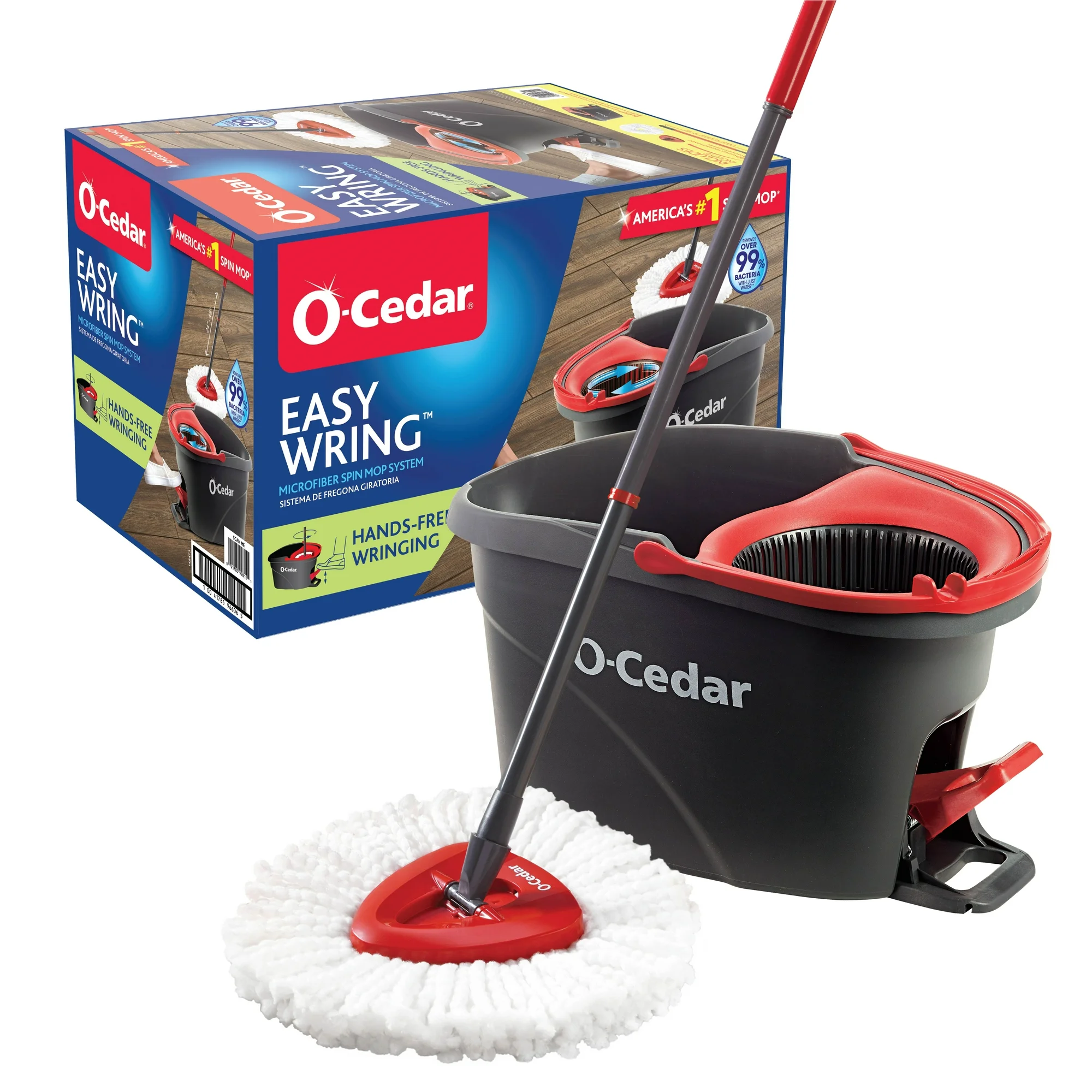 O-Cedar Easywring Floor Cleaning System with Bucket and Microfiber Spin Mop, New - $653.19 MXN