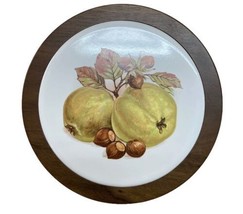 Fruit And Nuts  Ceramic And Wood Wall Round  Trivet MCM VTG - £13.77 GBP