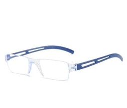Lightweight ~ Translucent ~ Plastic ~ Reading Glasses ~ +3.00 ~ BLUE Tem... - £10.95 GBP