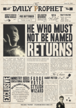 Harry Potter Daily Prophet Voldemort Movie Poster 11X17 Hogwarts Wizard  - £9.16 GBP