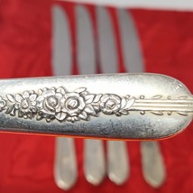 5X Silver Plate Dinner Butter Knives Nobility Plate Royal Rose Oneida - $375.04 MXN