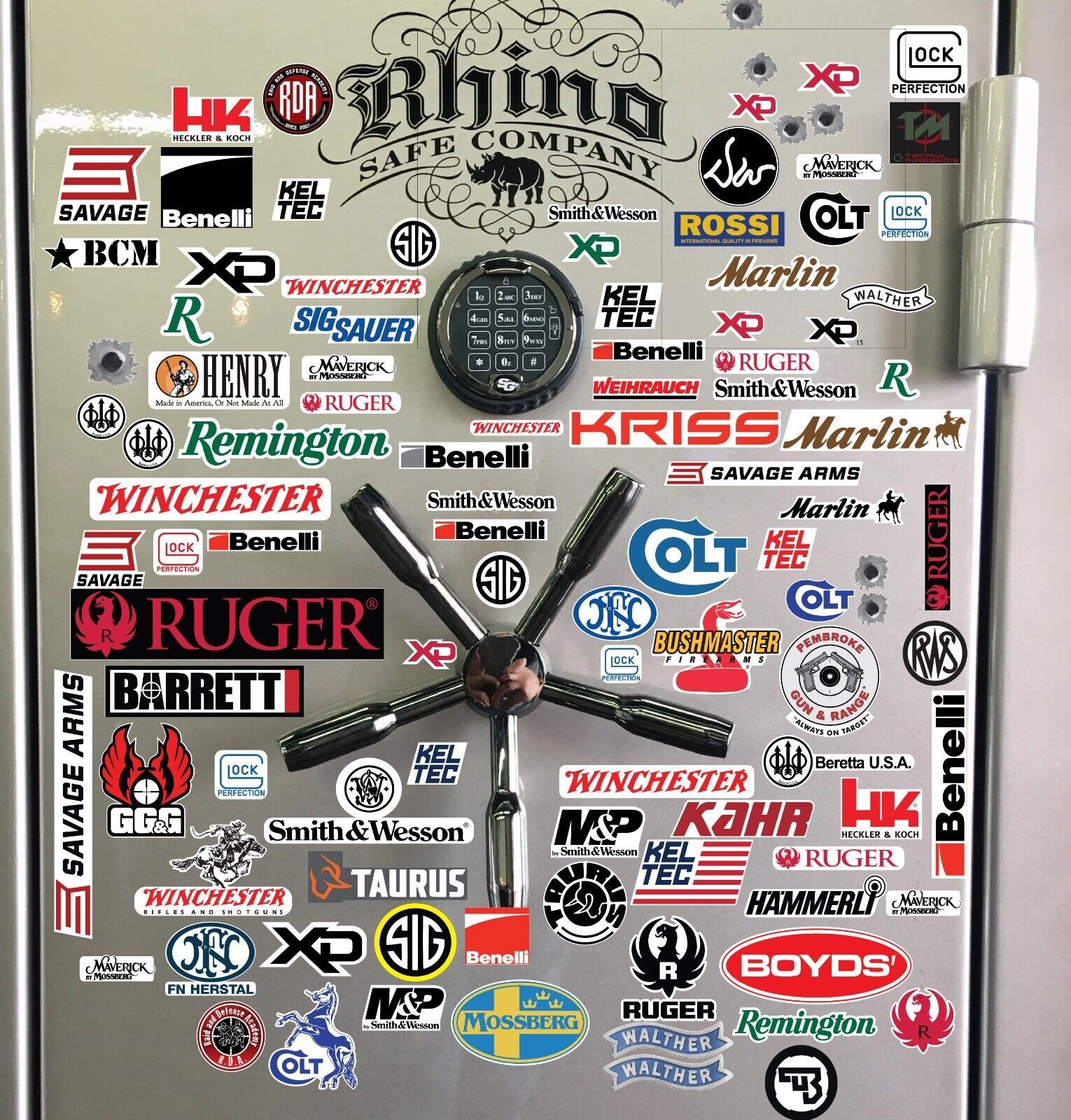 Random Lot of 30+ GUN SAFE Hunting Rifle Pistol Military Decals Stickers... - $14.11
