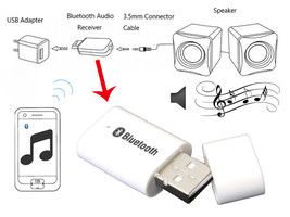 WHT Bluetooth Music Stereo Wireless Audio Receiver Adapter for Speaker C... - £17.57 GBP