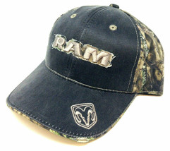 DODGE RAM LOGO PATCH DARK GREY MOSSY OAK CAMO HAT CAP ADJUSTABLE CAMOUFL... - $23.70