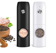 Electric Salt and Pepper Grinder Set Mill Shakers USB Rechargeable Black... - $459.10 MXN