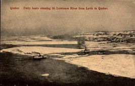 Vintage RPPC- Ferry Boats Crossing St. Lawrence River From Levis To Quebec BK49 - £3.89 GBP
