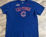 Nike T-Shirt Chi-Town Chicago Cubs Mens XXL Blue Short Sleeve  2016 Cham... - £10.12 GBP