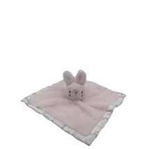 Parents Choice Pink Bunny Rabbit Rainbows Security Blanket Lovey Satin Toy - $13.85