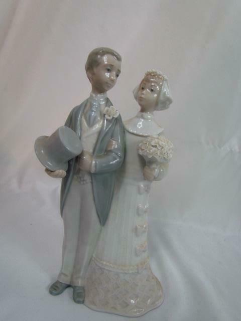 Vintage Lladro Spain Porcelain 1977 Wedding Bride and Groom #4808 EUC - $74.09