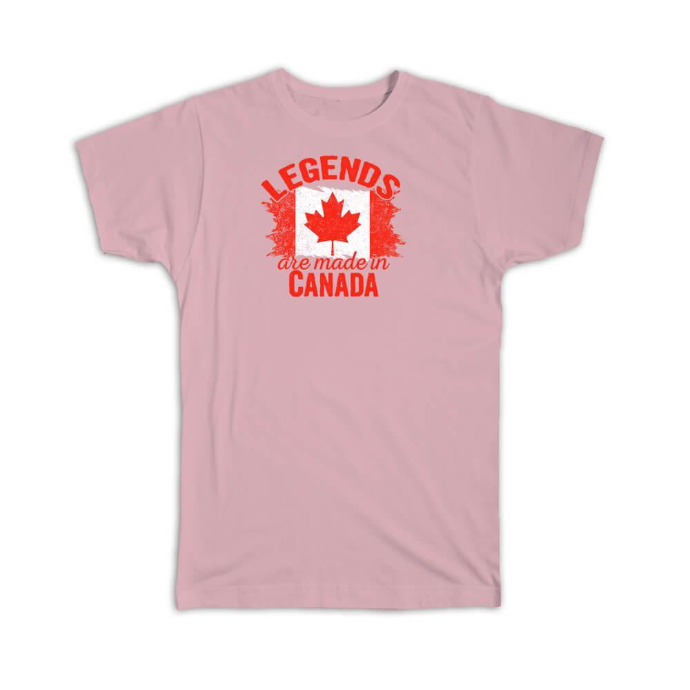 Legends are Made in Canada : Gift T-Shirt Flag Canadian Expat Country Item image 5