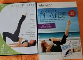  Element Long And Lean Pilates (2 DVDS) plus Beach Pilates (4 DVDS) Workouts dvc - £5.91 GBP