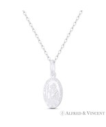 St. Christopher Patron Saint of Travelers 925 Sterling Silver Tiny Medal... - $23.68 CAD+