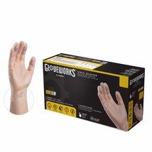 GLOVEPLUS AMMEX Industrial Clear Vinyl Gloves, Latex Free, Powder Free, Food Saf - £11.31 GBP+