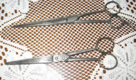  Barber Shears-H.Howe Nurnberg-#16-Jooster Solid Steel Scissors Co-VTG-2 pair - £22.33 GBP