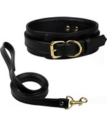 Leather Collar for Dogs, Adjustable Soft Pet Collar with Alloy Buckle He... - £15.32 GBP