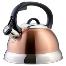 Mr. Coffee Flintshire 1.75 Quart Whistling Stovetop Tea Kettle in Copper - £32.43 GBP