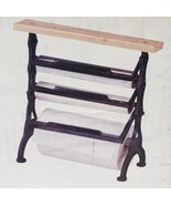 3-Way Dispenser Farmhouse Vtg Iron Wood Paper Towel Cling Film Foil Wrap... - €256,72 EUR