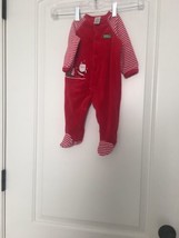 1 Pc Baby My First Christmas Red Velour Footed Pajamas SleepWear Size 6 ... - $32.98