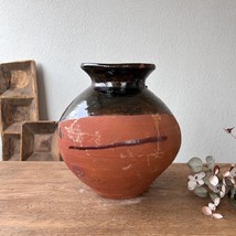 Antique Turkish Terracotta Vase - Vintage Pottery Clay Pot - £144.48 GBP