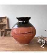Antique Turkish Terracotta Vase - Vintage Pottery Clay Pot - £142.13 GBP