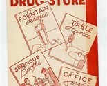 Matthew&#39;s Merchandise Mart Drug Store Menu Chicago Illinois 1939 - $126.72