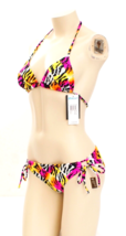 Roxy 2-Piece Multi Color String Bikini Two Piece Swim Suit Women&#39;s S NWT - £54.48 GBP