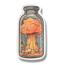 World in a Bottle Vinyl Sticker (YY107): Atomic Cloud, 2.75 in. - $2.90