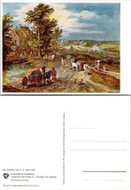 Germany Munich Brueghel Jan Landscape with Village Inn VTG Postcard - $9.40