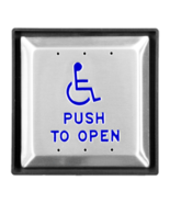 Transmitter Solutions 4 1/2” Square Push Plate with ADA Logo Stainless S... - $128.97 CAD