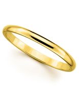 Solid 14k Yellow Gold 2mm High Polish Standard-Fit Wedding Band Ring Siz... - $223.00