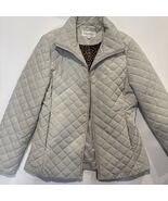 CALVIN KLEIN Quilted Jacket Women&#39;s Size L Gray CWSN00195 - €51,00 EUR